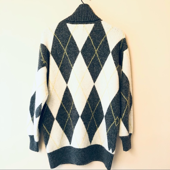 Pringle X H&M Argyle Knit Turtleneck Sweater Dress XS - Picture 11 of 11